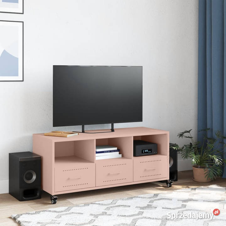 Szafka RTV różowa 1005x39x435 stal WM846693 Warszawa