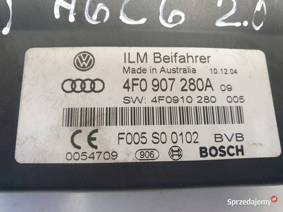 Audi A6 C6 20 TDI STEROWNIK MOCY Moduł Rudka sprzedam