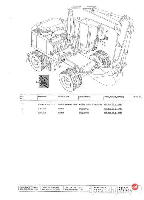 Atlas 1404 1404 S143 katalog części zamiennych motoryzacja, transport