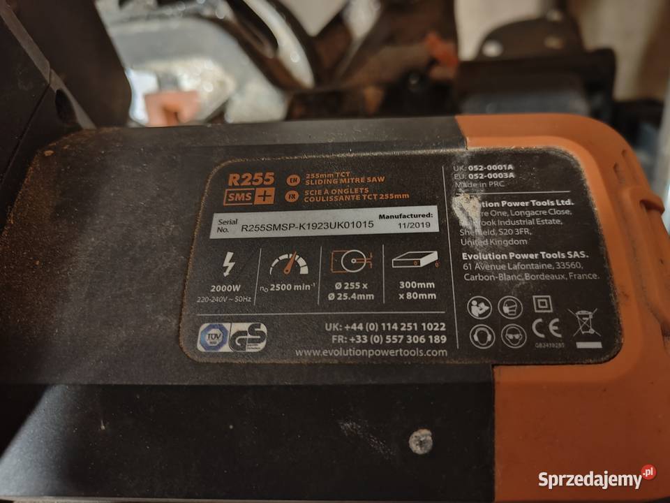 Piła ukośnica Evolution R255SMS stół Evolution Tąpkowice sprzedam
