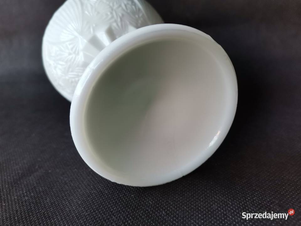 Stara biała cukierniczka cukiernica Wachlarze Antyki, Sztuka, Kolekcje śląskie Katowice