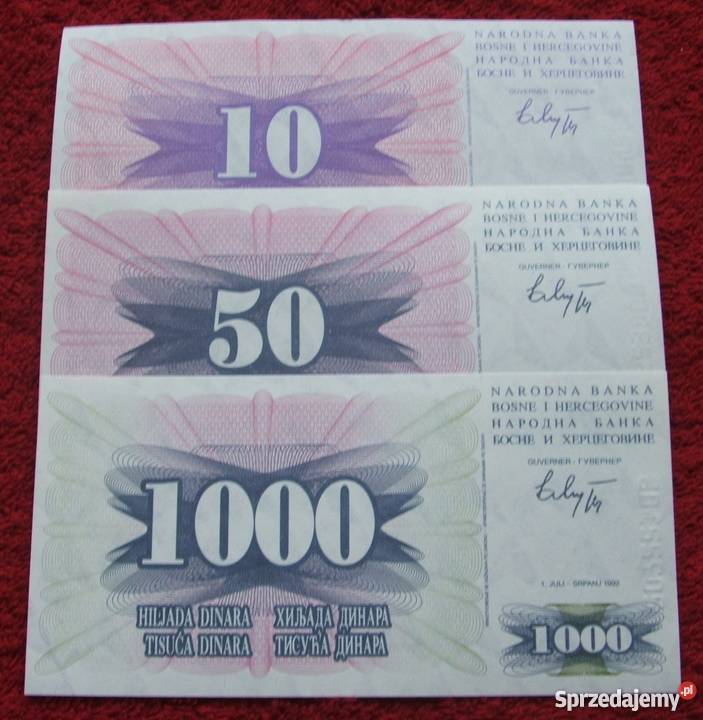 BOŚNIA I HERCEGOWINA Kolekcjonerskie Banknoty Numizmatyka śląskie Katowice