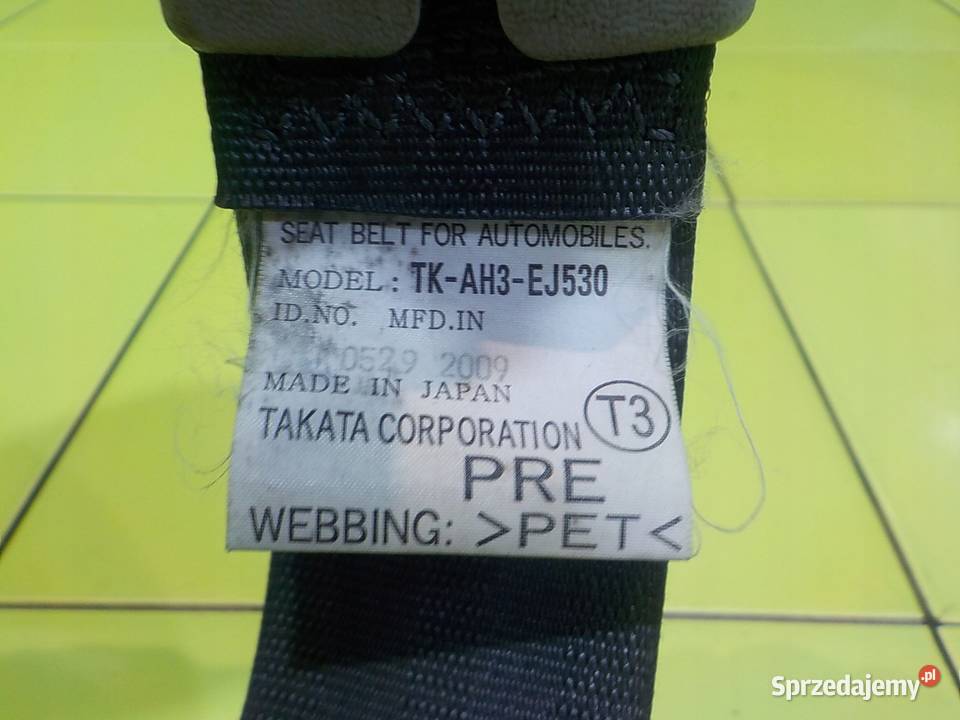 HONDA INSIGHT II 09r HB 5D pas bezpieczenstwa Pasy bezpieczeństwa sprzedam