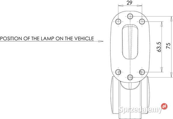 Lampa obrysowa LED prawa 1224V Kramp LA30001 Kamionna