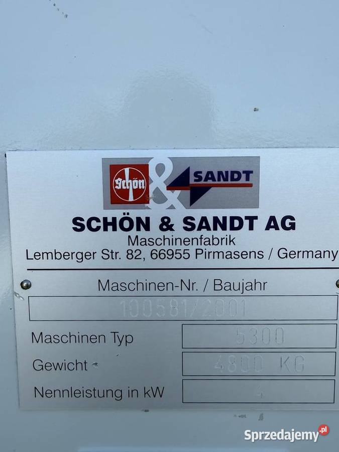 Schoen Sandt 5300 Wykrawarka prasa hydrauliczna Łaskarzew