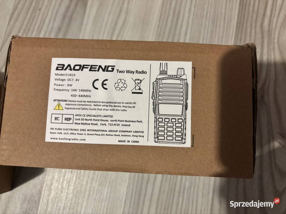 Baofeng EU82X Komplet 2 sztuki Radioodtwarzacze Dobiegniew