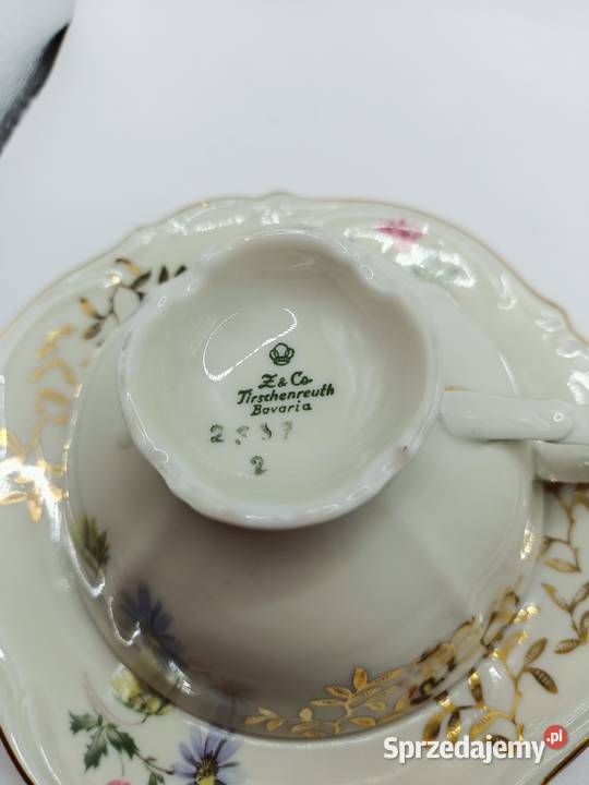 Dwa razy Duo filiżanka i spodek Germany ZCo Porcelana i szkło Zamość