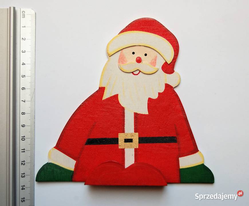 Mikołaj ozdoba drewniana vintage na okno 2 sprzedam