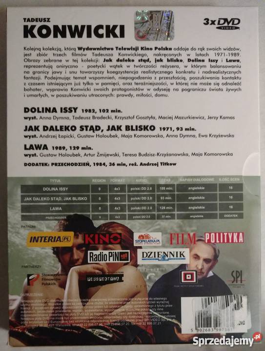 TADEUSZ KONWICKI kino polska BOX 3 DVD 3 i więcej Warszawa
