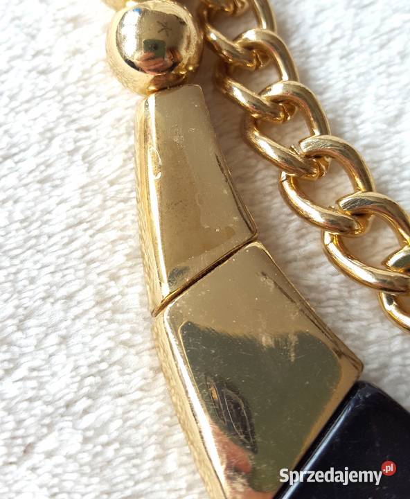 Naszyjnik kolor złoty czarny duży kolia Naszyjniki Szczecin