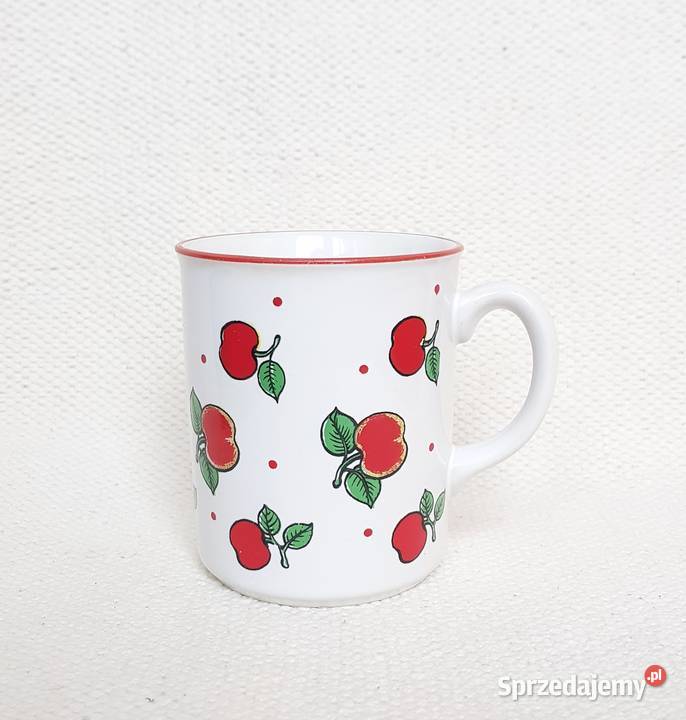 Porcelit Pruszków kubek jabłka owoce mazowieckie sprzedam
