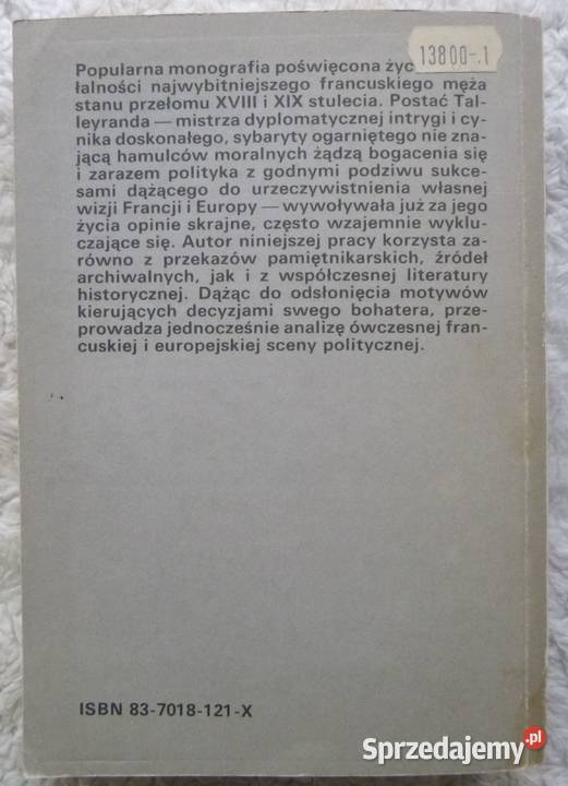 Talleyrand Jurij Borisow miękka Proza i poezja Warszawa