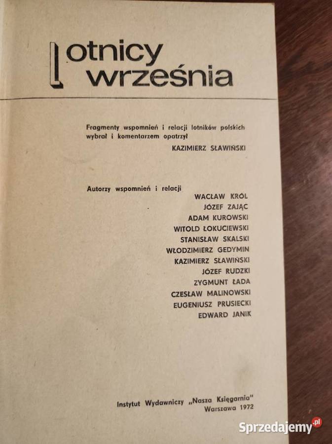 Lotnicy września Kazimierz Sławiński Kielce sprzedam