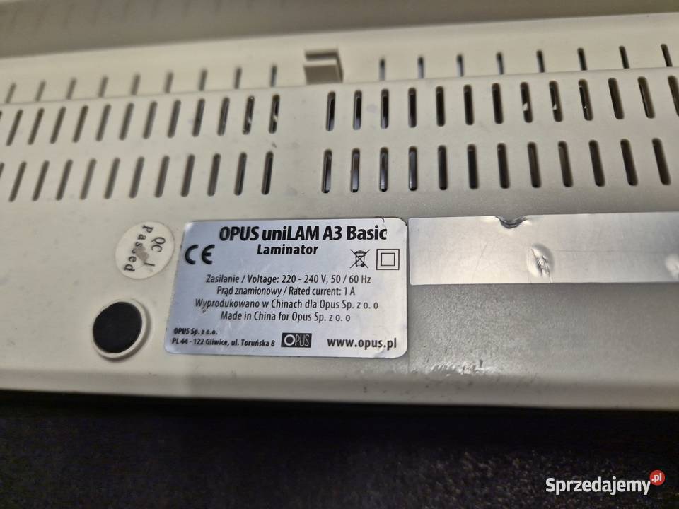 Laminarka opus unilam a3 basic w stanie w pełni Ruda Śląska