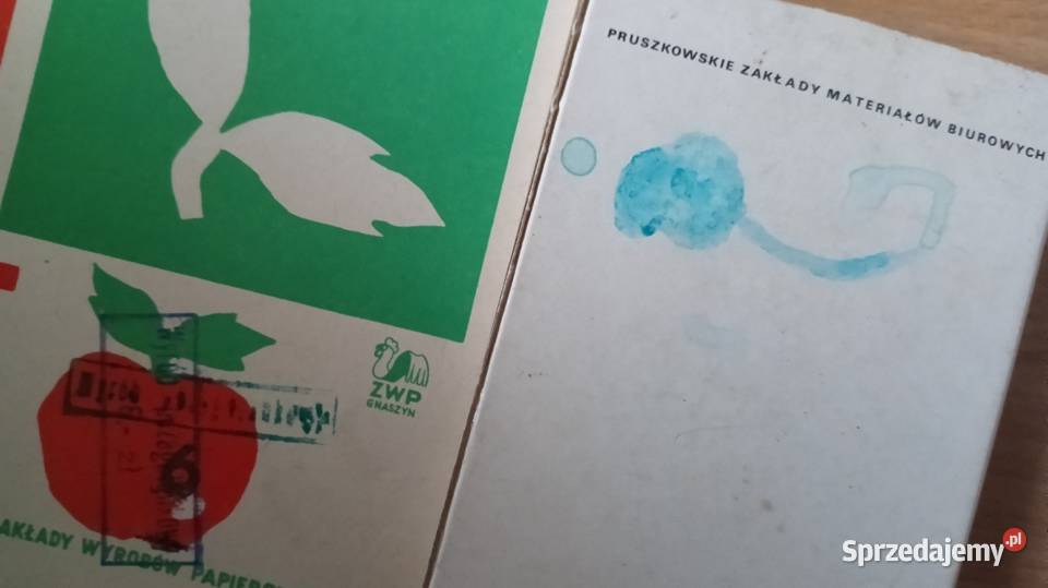 Zeszyt papierów kolorowych ołówki techniczne PRL śląskie sprzedam