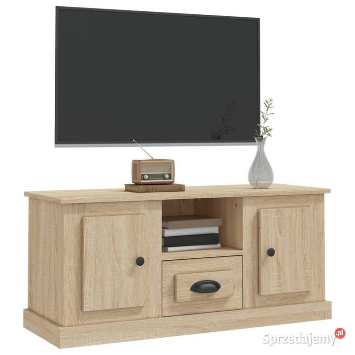 Szafka pod TV dąb sonoma 100x355x45 materiał RTV Warszawa