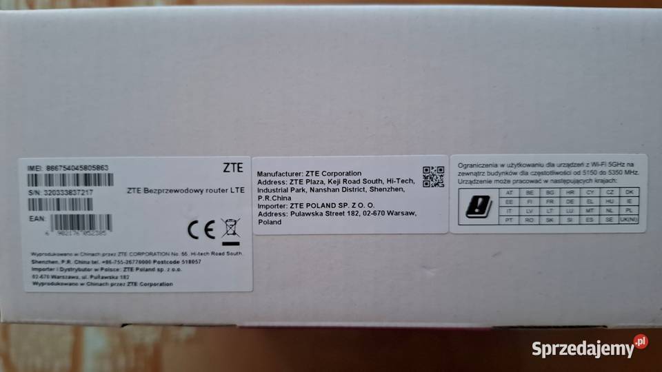 NOWY Stacjonarny Router 4G LTE ZTE MF286D Bielsko-Biała