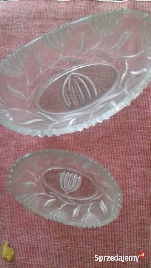 duża i mała żardiniera tulipany Art Deco HUTA Warszawa