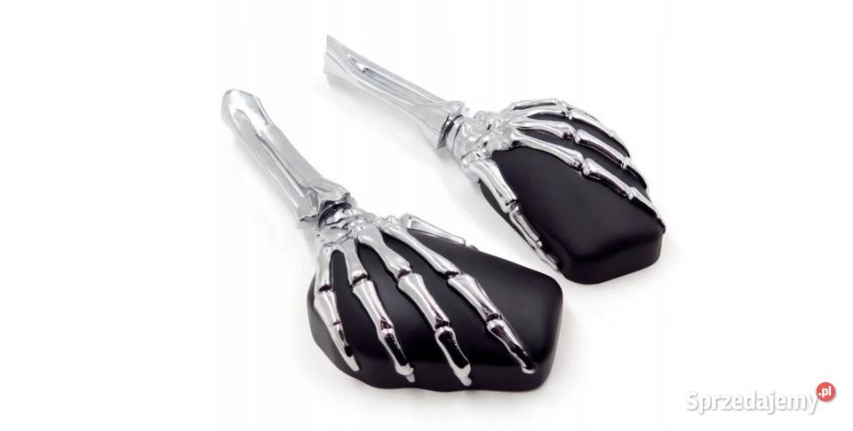 LUSTERKA MOTOCYKLOWE SZKIELET RĘKI Z METALU