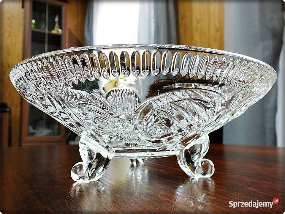 Patera Misa kryształowa na 3 ślimaczych nogach z Żary sprzedam