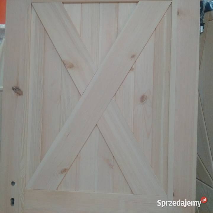 drzwi Loft drewniane sosnowe Rewal