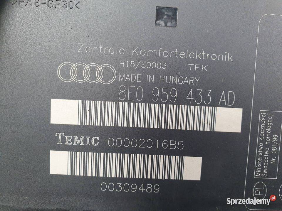MODUŁ AUDI A4 B6 8E0959433AD Lipno