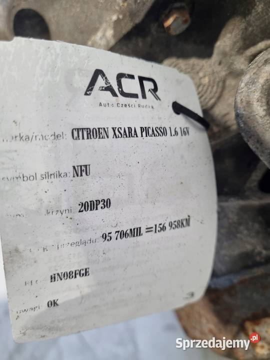 SKRZYNIA BIEGÓW Citroen Xsara Picasso 16 16V NFU osobowe