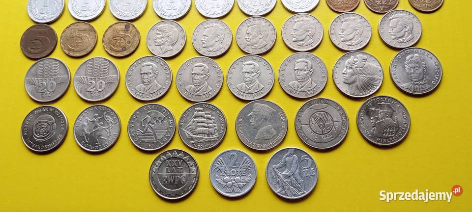 Stare monety 60 monet 1974 do 1988 PRL Polska Numizmatyka Lesko