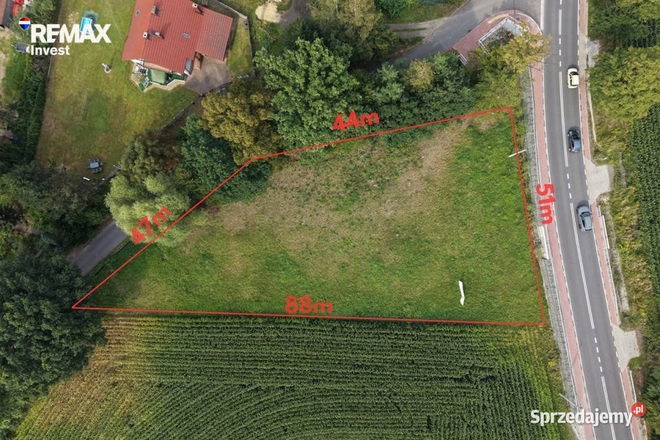 Dankowice 2464 m MNU 16 do węzła S1 Media 142zł/m2 Grunty i działki