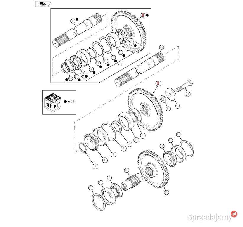 249312A3 Koło zębate MC MTX McCormick Case MX170 McCormic Części zamienne podlaskie Łomża