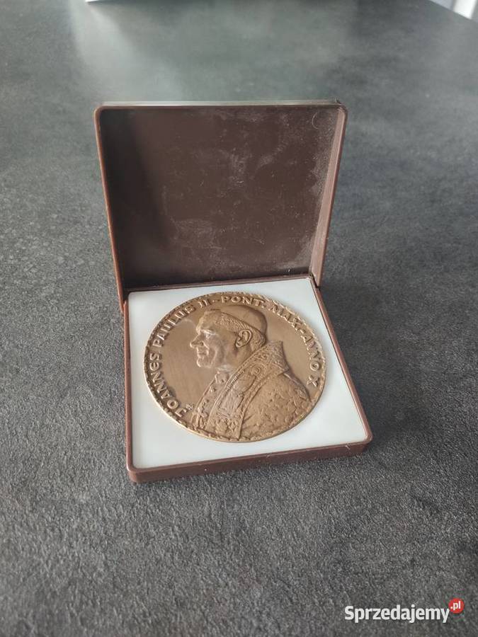 Duży medal Jan Paweł II 1988 okazja dolnośląskie Bolesławiec