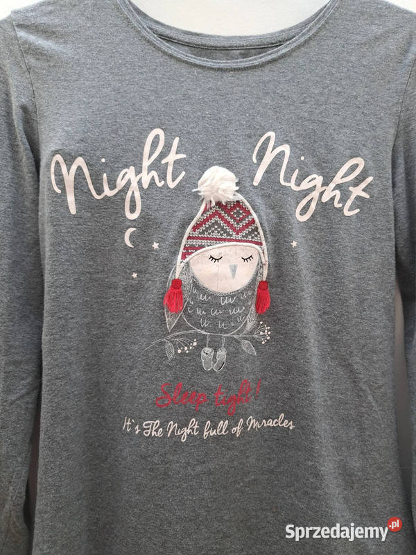 Szara piżama Esotiq z sową rozmiar S Trąbki Wielkie
