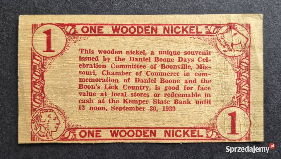 B3 USA Banknot 5 Centów 1939 r Wola Kruszyńska