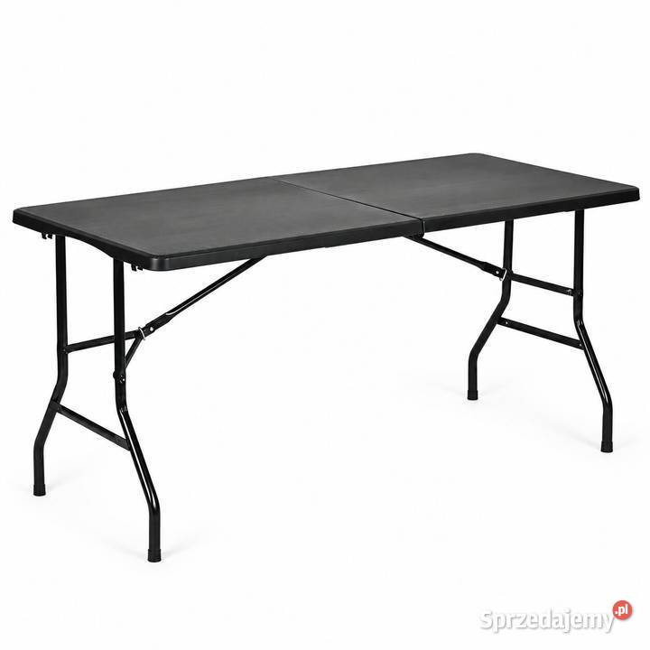 Stół ogrodowy cateringowy 153x70 czarny Meble ogrodowe