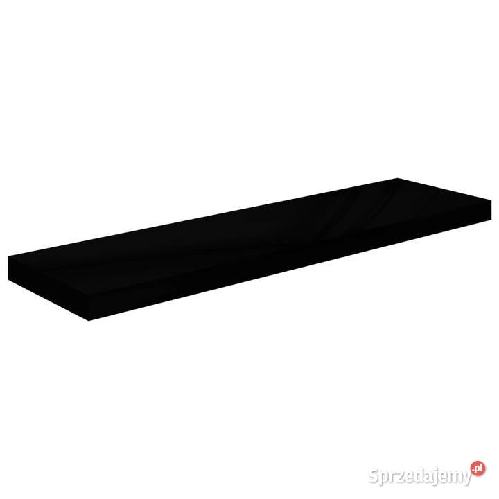 Półki ścienne 2 wysoki połysk czarne 90x235x38 Warszawa