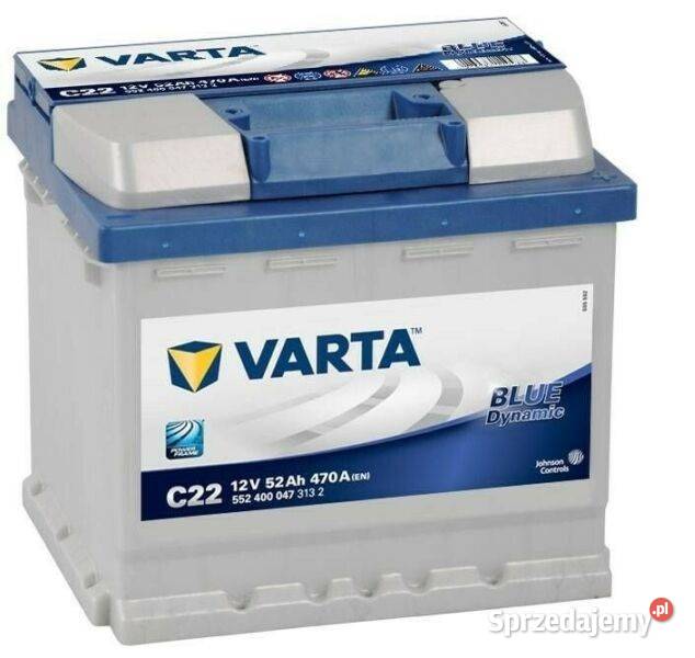 Akumulator Varta Blue Dynamic C22 52Ah 470a osobowe Starogard Gdański