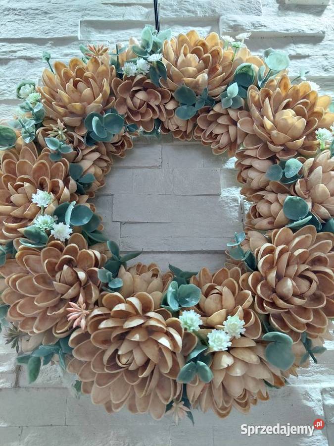 PISTACJOWY WIANEK Z GAŁĄZKAMI Wianki