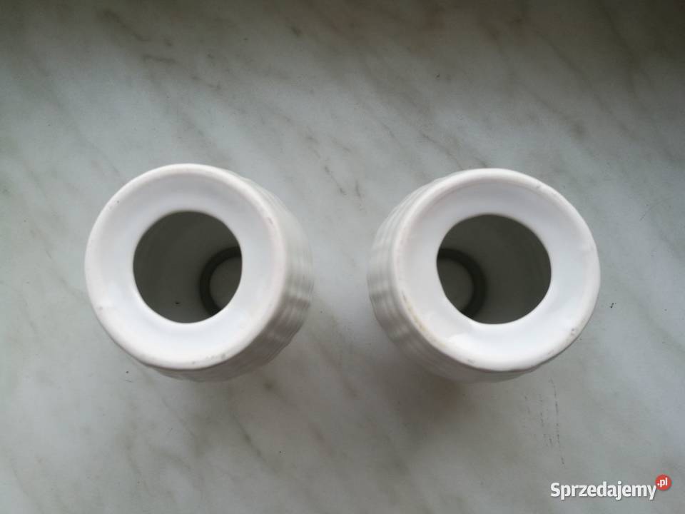 Porcelitowe świeczniki białe Choszczno
