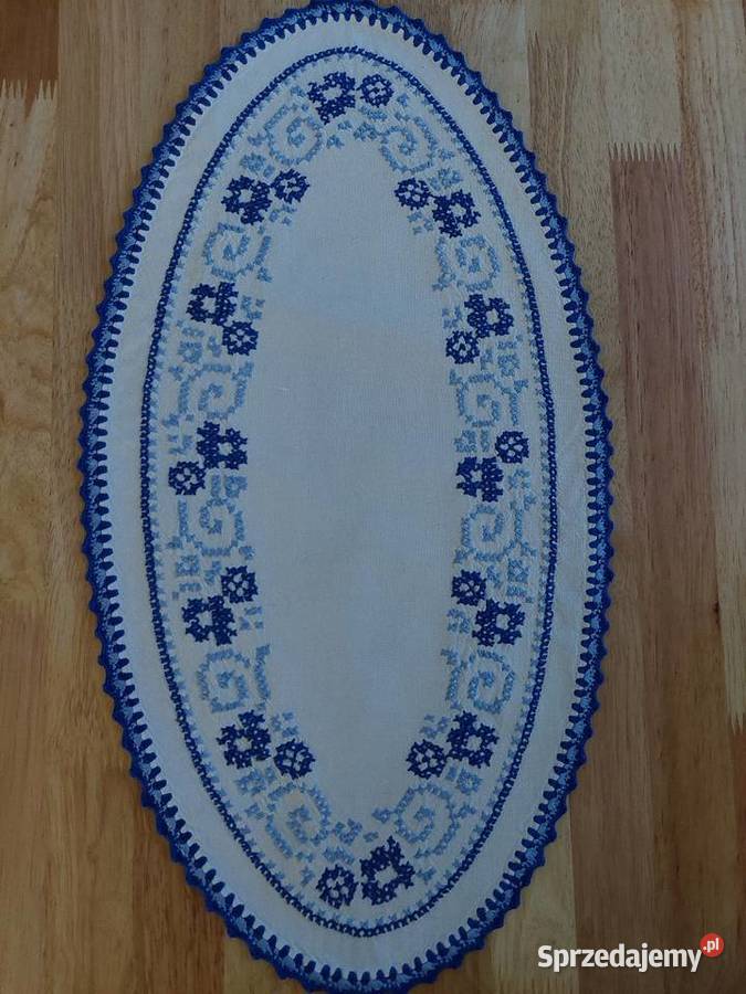 Serweta Bawełniana z haftem krzyżykowym zachodniopomorskie Mirosławiec