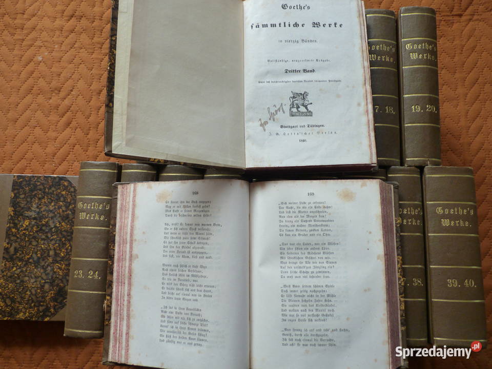 Kompletne wydanie Goethes Werke z 1840 roku sprzedam