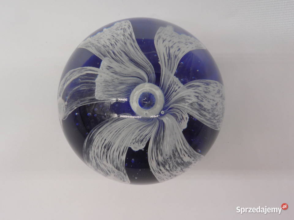 Piękna szklana kula kolorowe szkło artystyczne Raszków