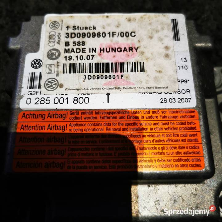 Moduł AIRBAG 3D0909601F