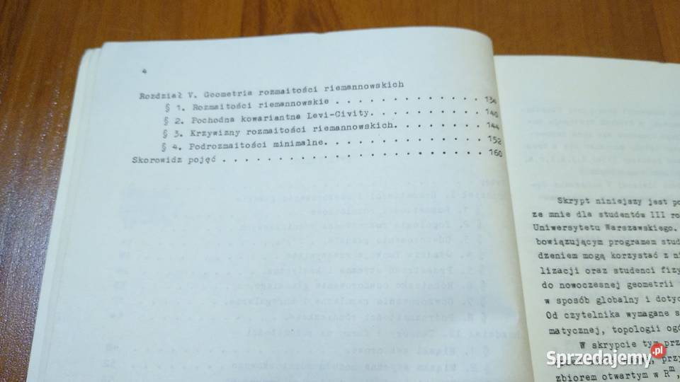 Geometria różniczkowa skrypt studentów III matematyka, statystyka Gdańsk