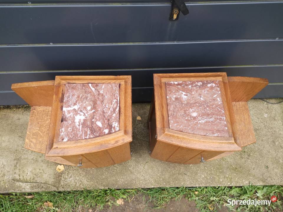 Szafki nocne z marmuremAntyk