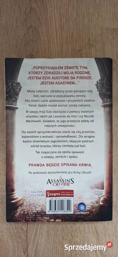 Assassins Creed Oliver Bowden 3 książki małopolskie Kraków