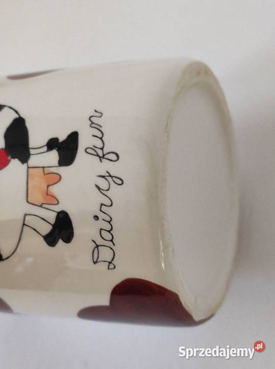 Dairy Fun kufel pojemnik ceramiczny słój słoik z sprzedam