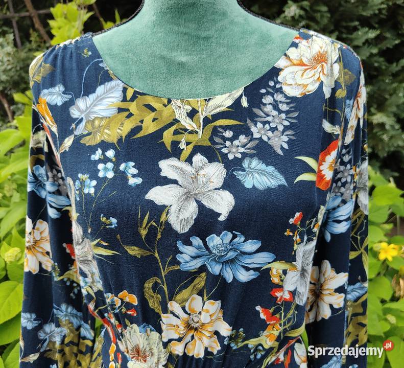 Sukienka Reserved 46 3XL midi w kwiaty kolorowe Moda i Styl Szczecin sprzedam