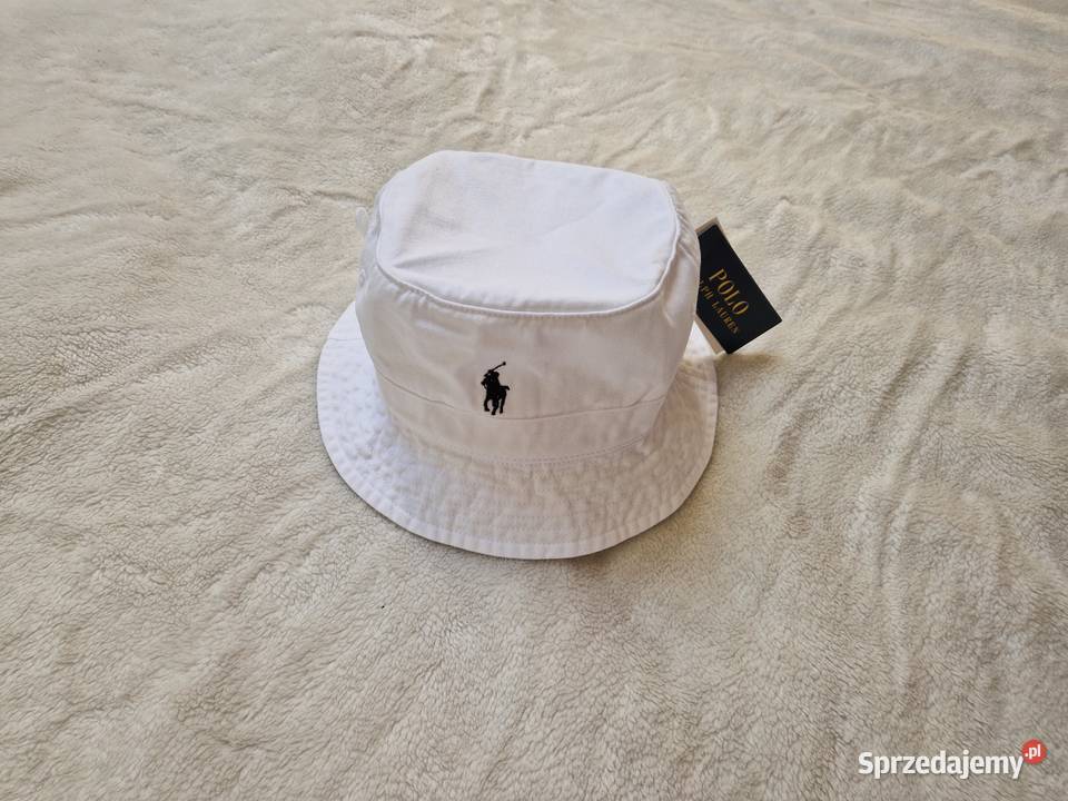 Nowy biały kapelusz bucket Ralph Lauren Polo