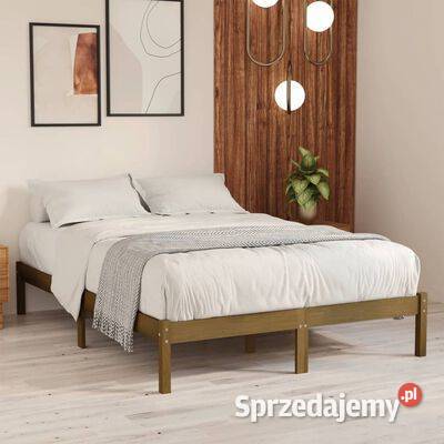 vidaXL Rama łóżka, miodowy brąz, lite drewno sosnowe, 200 x