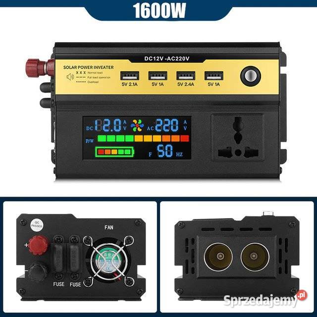 Przetwornica falownik konwerter 12V 230V 1600W śląskie Tychy